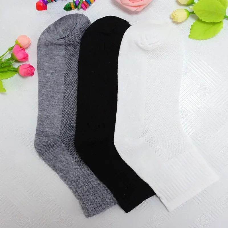 1Pair High Quality Men Spring/Summer Socks Black Mesh Cotton Sock Male Gray Casual Breathable Cheap Socks  Drop Shipping EU39-43