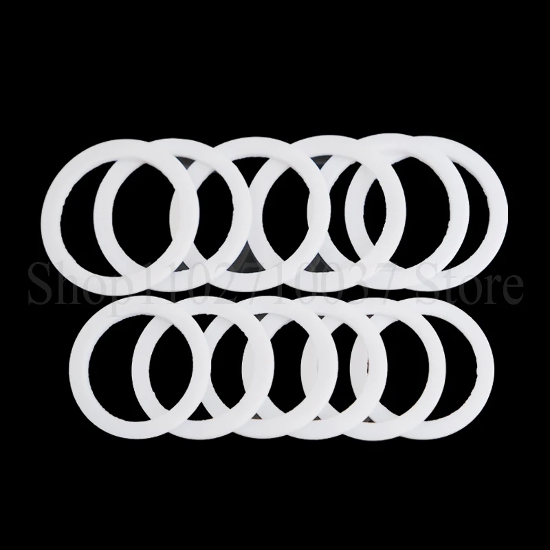 1-100pcs ID=6-426mm Thickness=2/3mm PTFE Gasket Flat Washer Flange Gasket High/Low Temperature Resistant Sealing Gasket