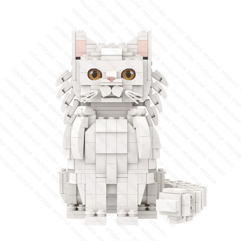 100-300pcs Cat Themed Building Blocks for Kids DIY Assembly Model Toy Kit Unisex Colorful Educational Fun Creative Play