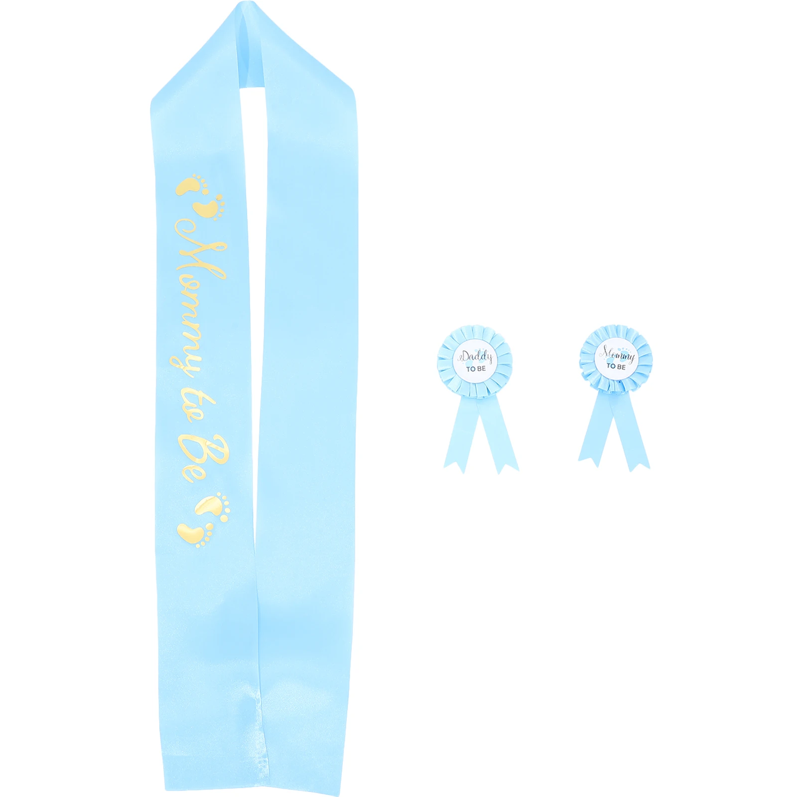 

1 set Baby Shower Maternity Belt Set Mom To Be Sash Dad Mom Badges Gender Reveal Party Props Newborn Photoshoot