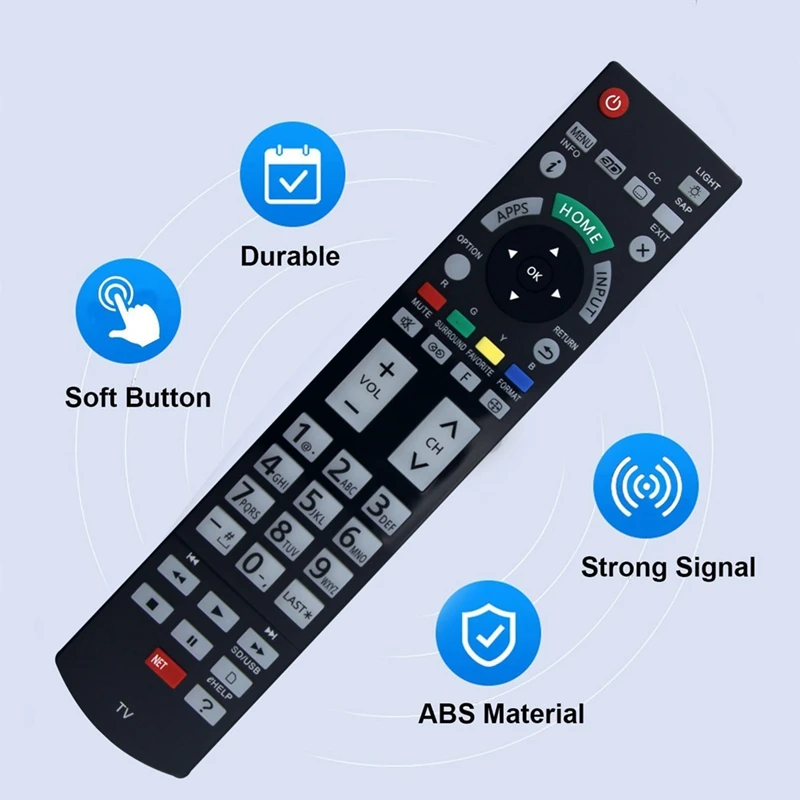 Replaced N2QAYB000862 Remote For Panasonic TV TC-P55VT60 TC-P60VT60 TC-P65VT60 TC55DT50 TCL42ET5 TCL47DT50 TCL47ET5