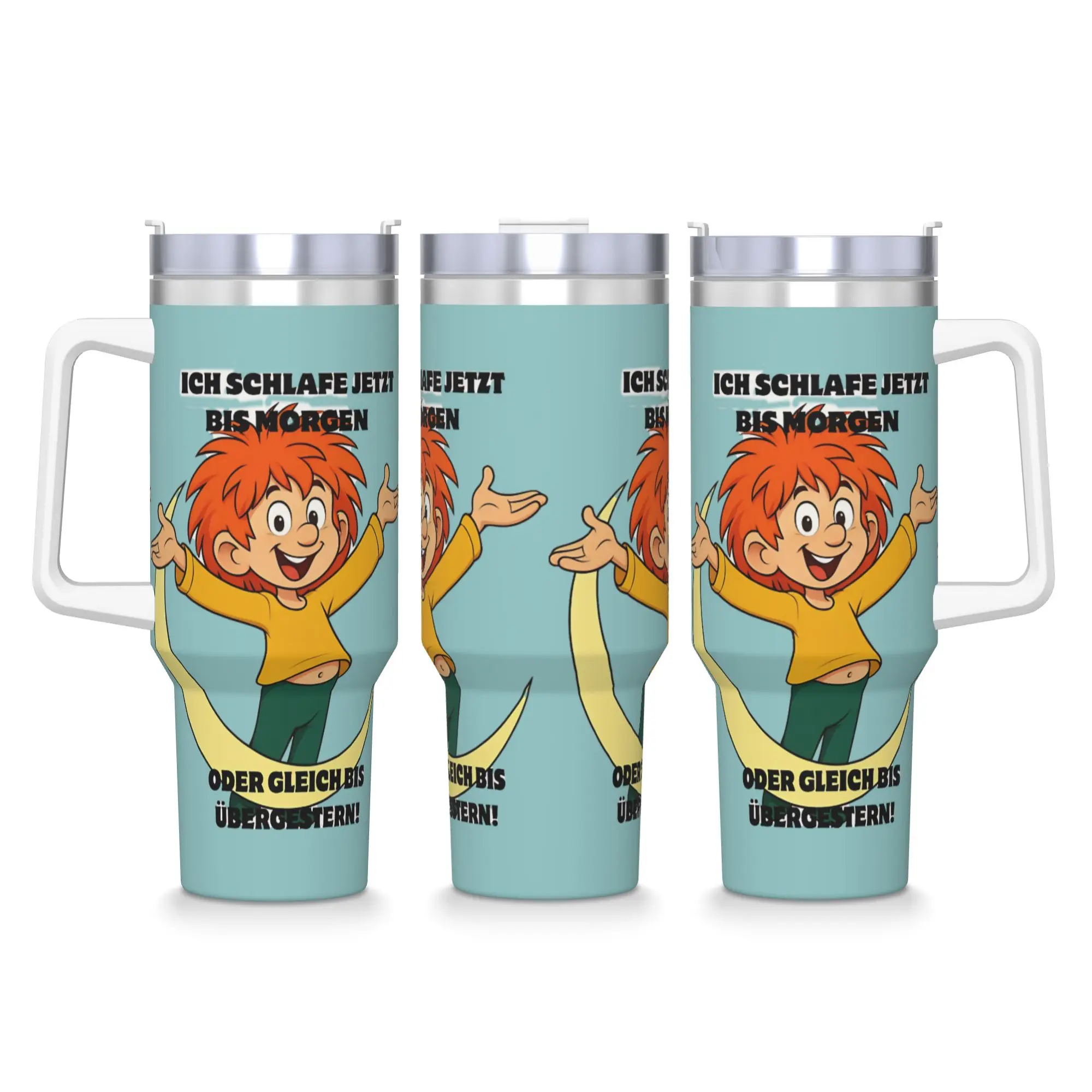 Stainless Steel Tumbler Pumuckl   Thermal Mug  Leakproof Hot Drinks Car Mugs Travelist Graphic Water Bottle