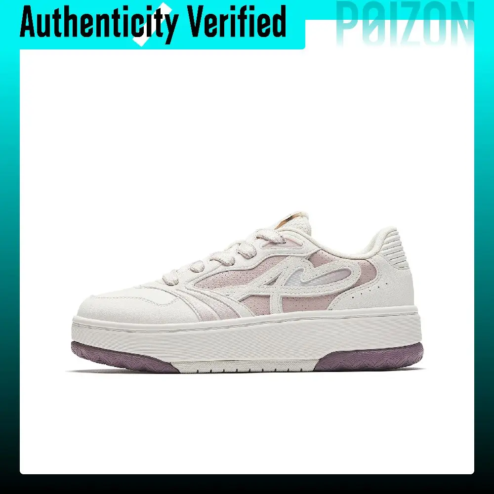 Anta Sunny Breeze Low top Skateboard Shoes Women's Ivory White/Agate Powder 122618034-3