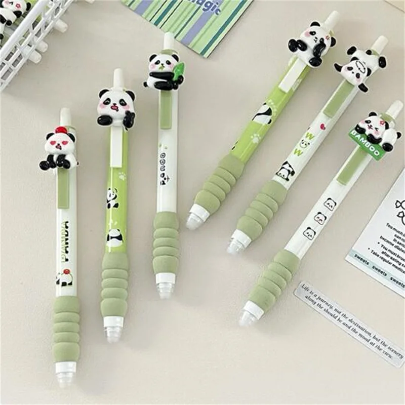 36 pcs/lot Kawaii Panda Press Gel Pen Cute 0.5mm Black Ink Signature Pens Stationery Gift School Writing Supplies