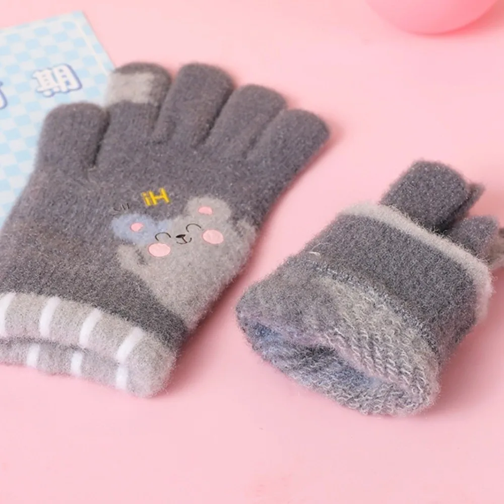 

5-12 Years Old Cute Warm Kids Winter Gloves Windproof Candy Color Baby Gloves Thicken Elastic Children Mittens Baby Boys Girls