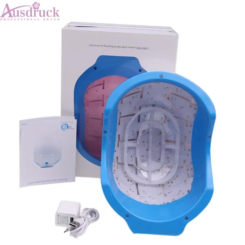 Laser Hair Loss Regrowth Growth Infrared Treatment Cap Helmet Anti-hair loss Therapy Alopecia 80 Diodes Beauty Instrument