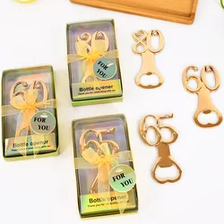 1/5pcs Golden Birthday Bottle Opener 30th 40th 60th Birthday Party Gifts Souvenir For Guests Wedding Anniversary Favors Decor