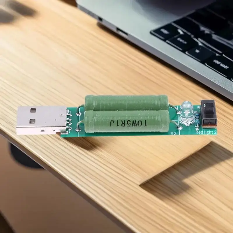 Digital Current Voltage Tester Module with Mini USB Load Tester; 2A/1A Power Bank Discharge Resistor w/ Switch