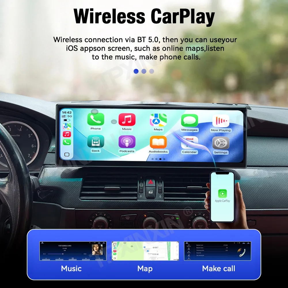 Linux 14.9 Inch Screen For BMW 5 Series E60 E61 2003-2010 Car Radio Multimedia Player Navigation GPS Stereo Android Auto Carplay view 3