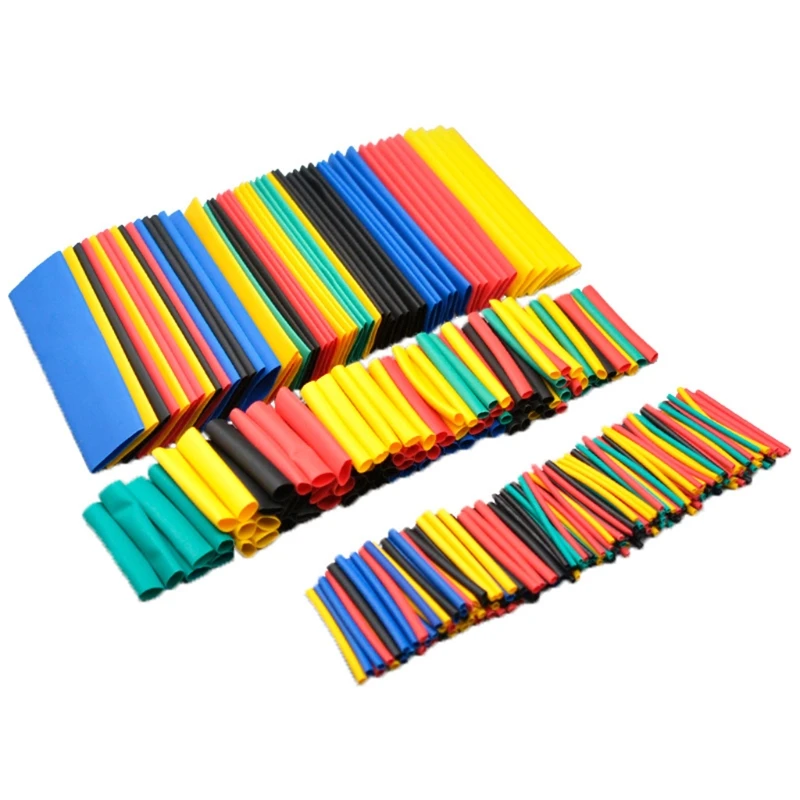 164 Pcs/set Heat Shrink Tube Insulation Sleeving Wire Shrink Wrap for Wires Repairs Soldering Automotive Wiring