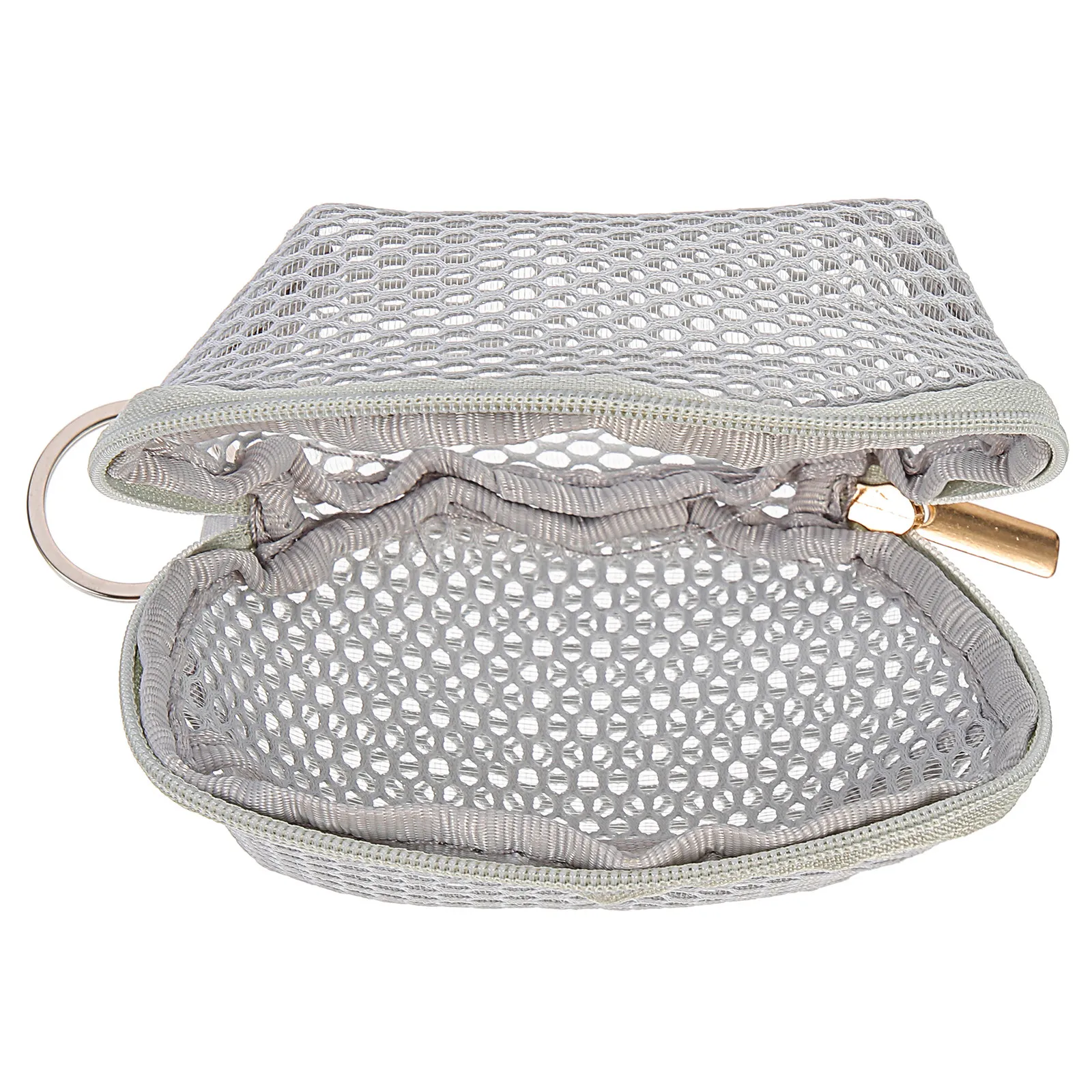 Portable Mesh Cosmetics Storage Bag Mini Makeup Sponge Holder Travel Small Pouch Lipstick Organizer Lightweight view 4