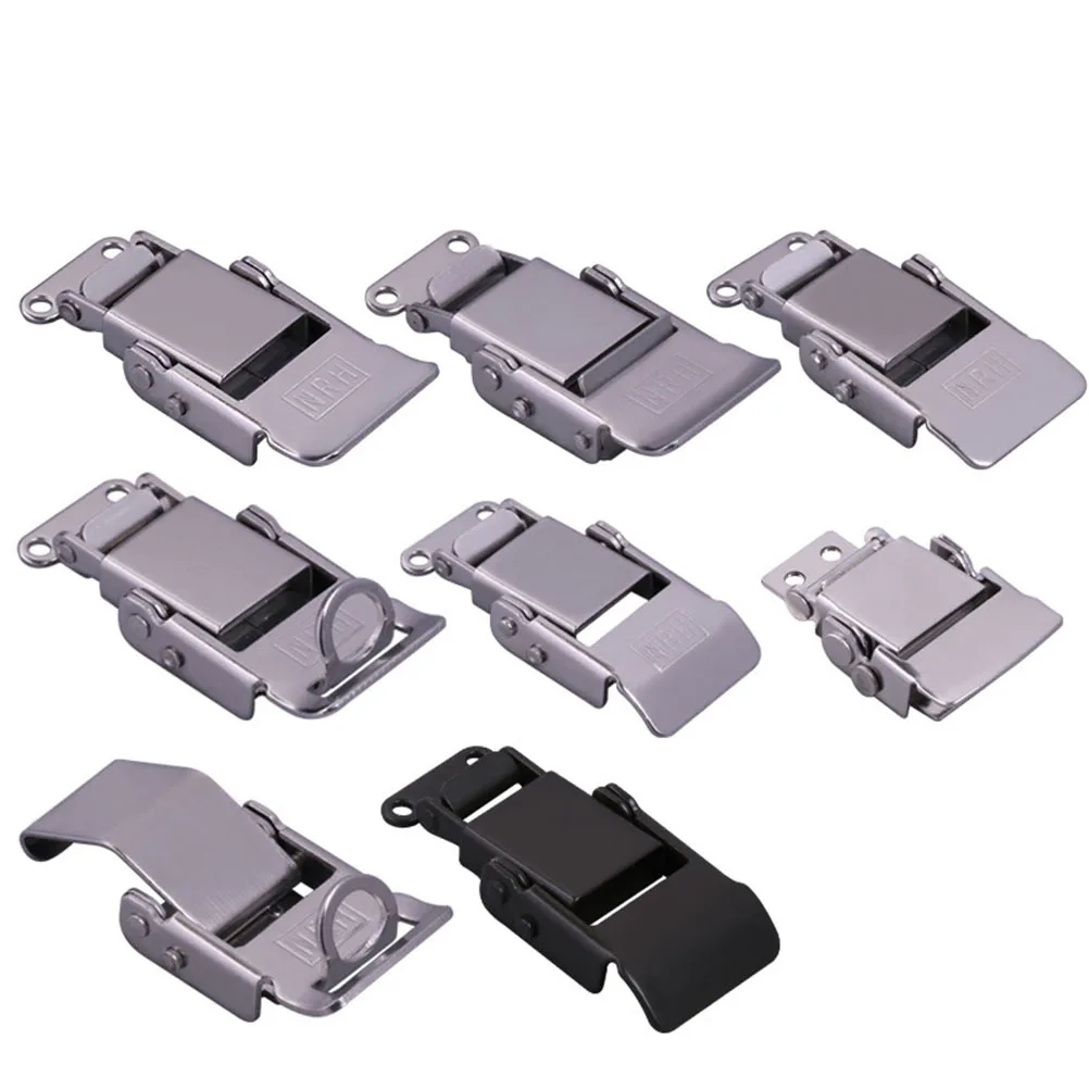

1Pcs Spring Loaded Stainless Steel Toggle for Case Box Chest Trunk Lock Clamps Clips Durable Instrument Meter