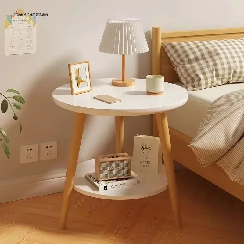 

Modern Double coffee table ins wind small round table bedside table household balcony coffee table Durable
