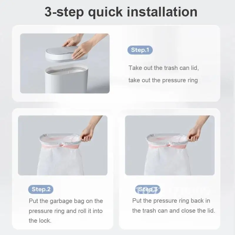 

Smart Trash Can Narrow 7/9L Baskets Bathroom Toilet Garbage Automatic Waterpoof Trash Bin Wastebasket Dustbin Sensor Kitchen Can