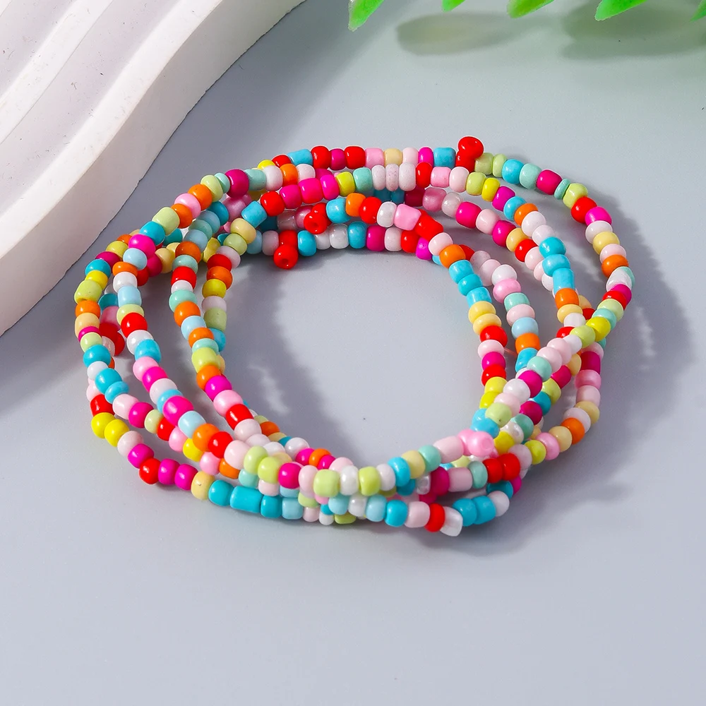 Aihua Böhmisches Handgefertigtes Perlenarmband für Frauen, Sommerliches Mehrschichtiges Buntes Perlenkettenarmband, Mädchen Boho Schmuck Großhandel – Detail 7