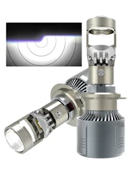 BraveWAY H4 H7 LED Headlight Bulb with LENS H11 HB3 HB4 9005 9006 Mini Projector Lights for Car Clear Cut Off Line 40000LM