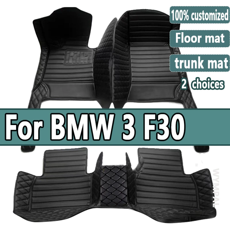 Car Floor Mats For BMW 3 F30 325i 330i 320i 318i Five Doors 2013 2014 15 16 17 18 19 Foot Pads Carpet Cover Interior Accessories