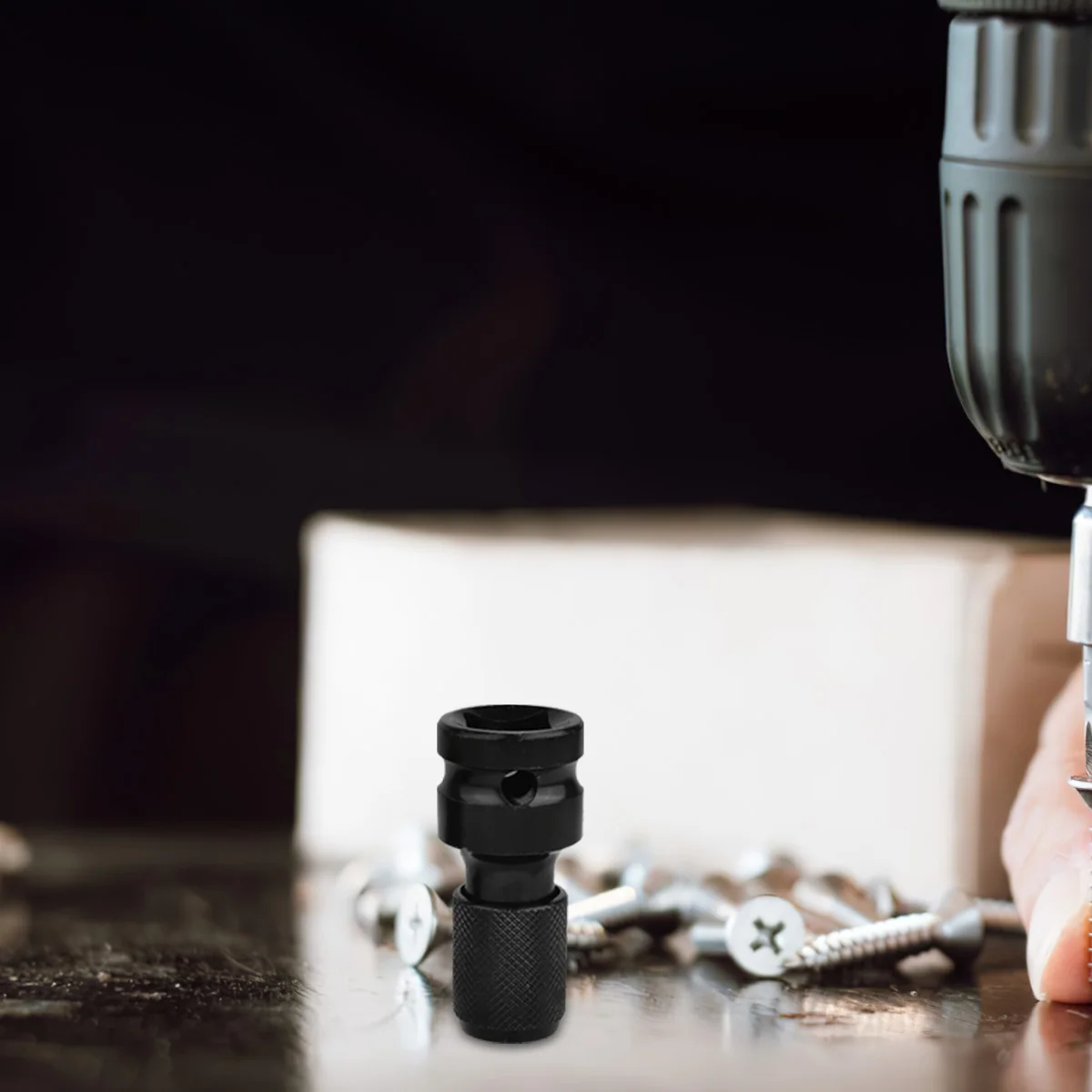 

2Pcs Impact Driver Adapter Hexagon Drill Converter Quick Release Chuck Socket Adapter High Hardness Telescopic Conversion Head