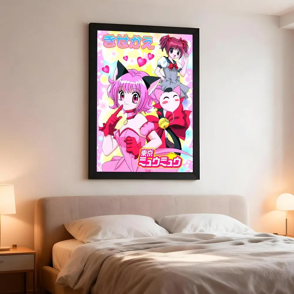 Magical Anime Tokyo Mew Mew Poster Artistic Peel-Off Wall Decor, Indoor Outdoor Home Ornament for Collectors