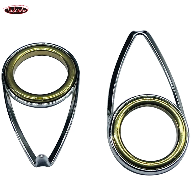 TAKEDO TN75-1 5 Sets Spinning Medium Fishing Rod Guide Stainless Steel Bracket Ceramics Rings DIY Fishing Rod Accessories view 3