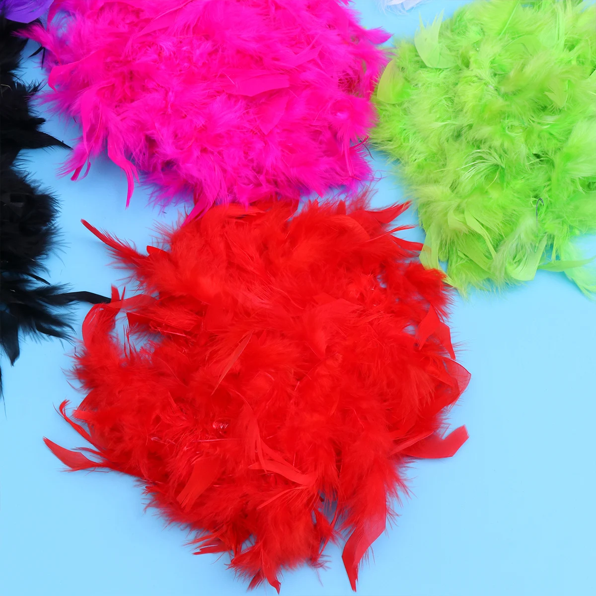 

9 pcs Decorative Strips Boas Craft Trim for Party Costume Accessory Natural Turkey Lightweight UV Disinfected