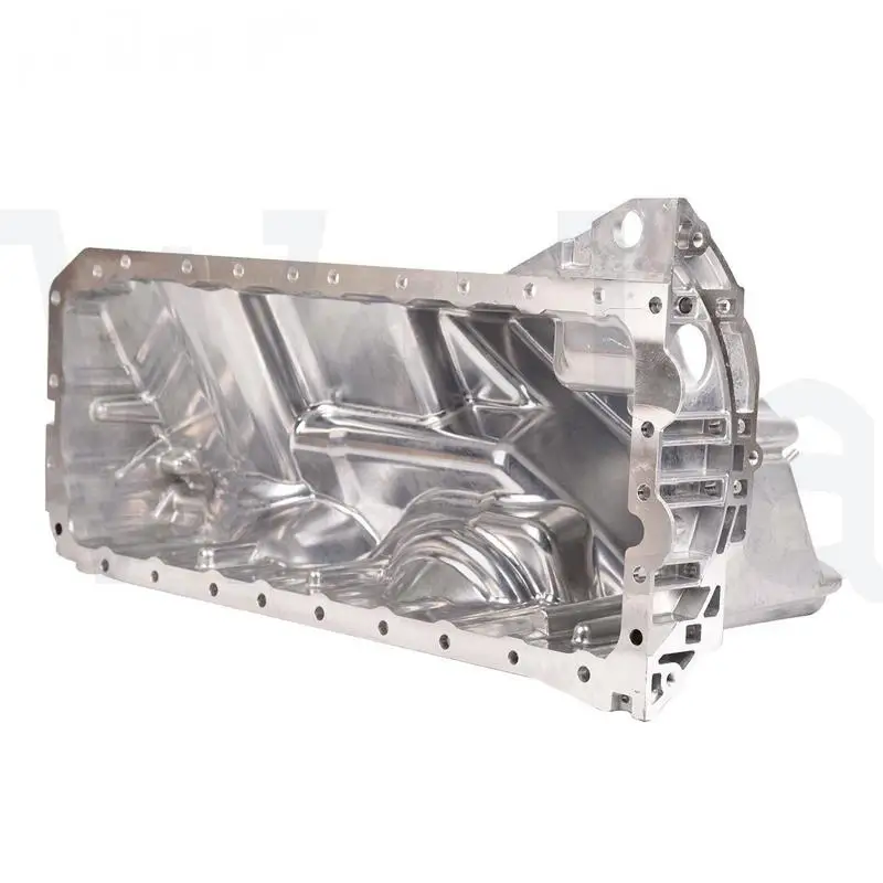 Wooba para BMW 11137556663 cárter de aceite de motor de aluminio compatible con BMW F10 528i 535i F01 740i 740Li 3.0L 2009-2016 A11137556663 cárter de aceite