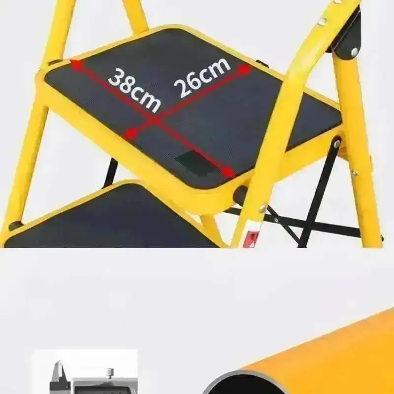 Multi-functional Folding Ladders Portable Step Home Stool Armrest Ladder Thickened Indoor Herringbone Ladder Telescopic Stairs Y