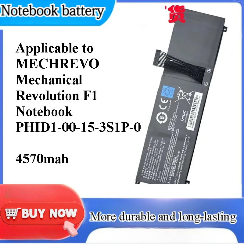 for MECHREVO Mechanical Revolution F1 Notebook PHI D1 00-15-3 S1P 0 Battery Replacement