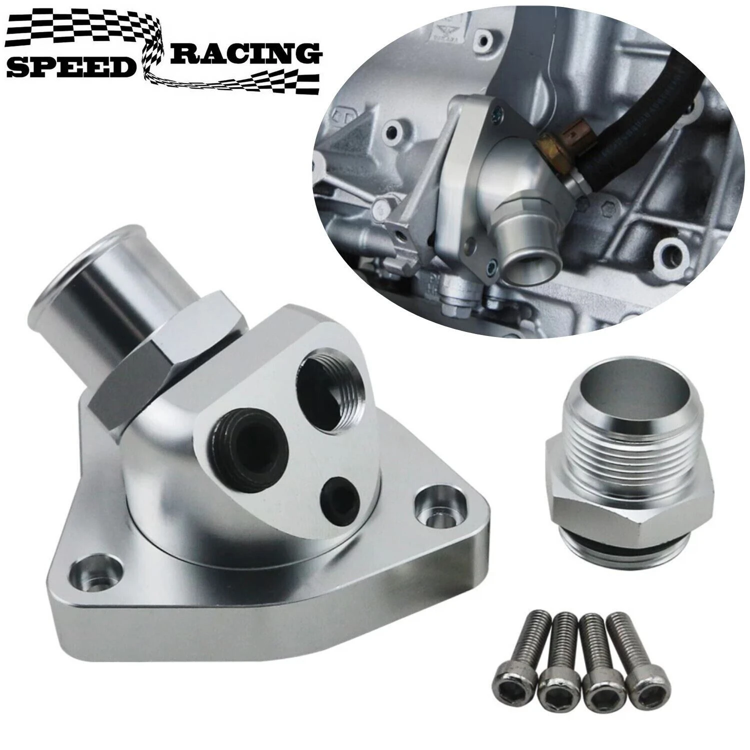

Aluminum Radiator Hose Swivel Neck Thermostat Housing for Honda K-Series K20 K24