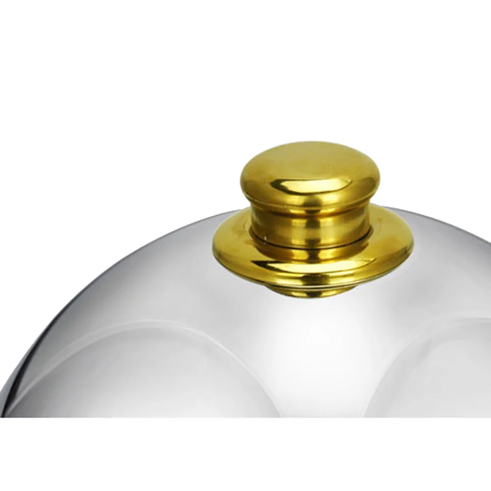 

Stainless Steel Food Cover 10Inch Golden Bead Dome Lid For Home Restaurant Hotel Outdoor Grill Bbq Camping Cookout Kitchen