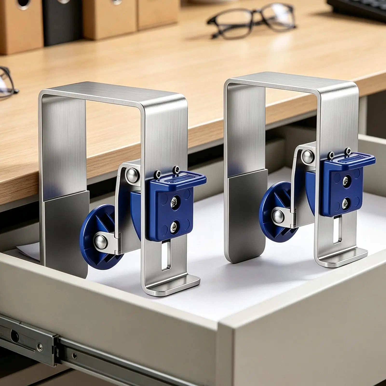 30-38mm Drawer Fixing Clamps Quick Release Woodworking Installation Stainless Steel Hardware Cabinet Face Mounting Clip
