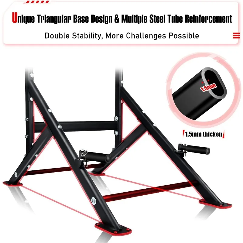 Power Tower Pull Up Dip Station Assistive Trainer Multi-Function Home Gym Strength Training Fitness Equipment