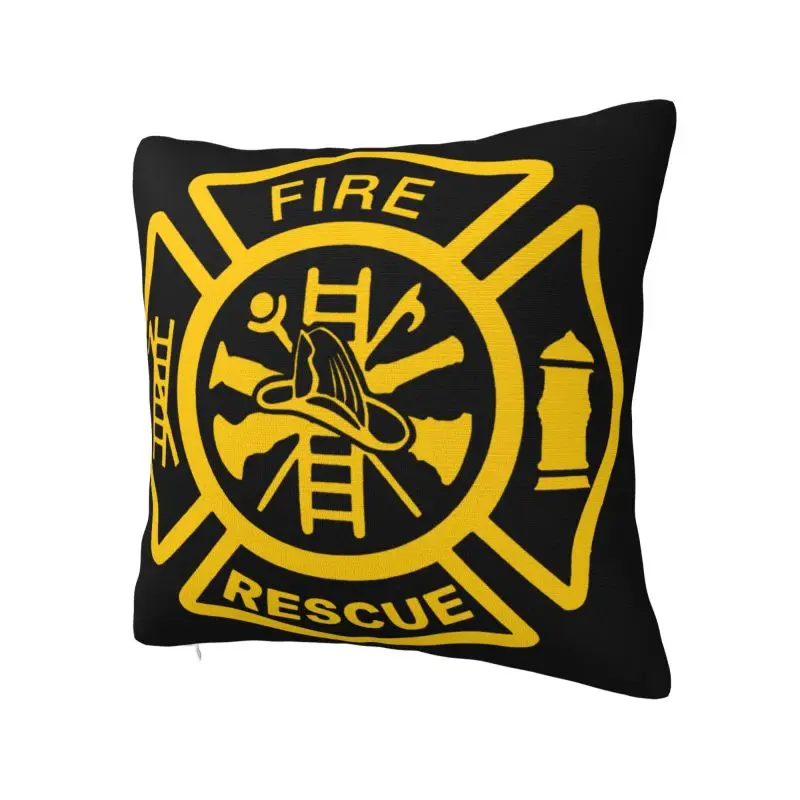 Firefighter Fire Rescue Throw Pillow for Sofa Modern Cushion Cover Soft Pillowcase