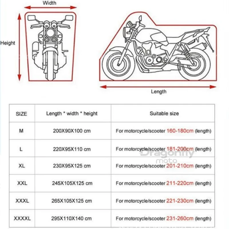 Dragonfly Motorcycle Waterproof Cover For Yamaha Tricity 300 125 155 2018 2019 2020 2021 2022 All Season Dustproof UV Protective