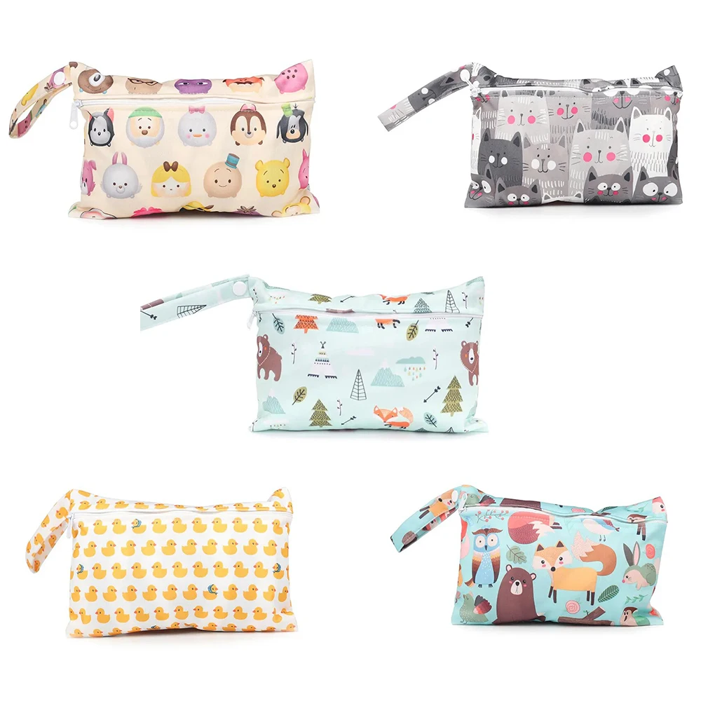 Wet Dry Baby Diaper Bag Mommy Toiletry Bags with Zippered Baby Diapers Waterproof Organizer Reusable 기저귀가방 방수가방