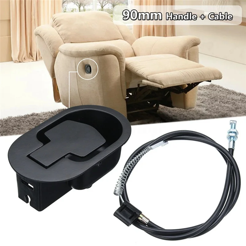 Recliner Release Pull Handle with Cable Universal Couch Release Lever Replacement Parts Sofa Pull Handle Accessories