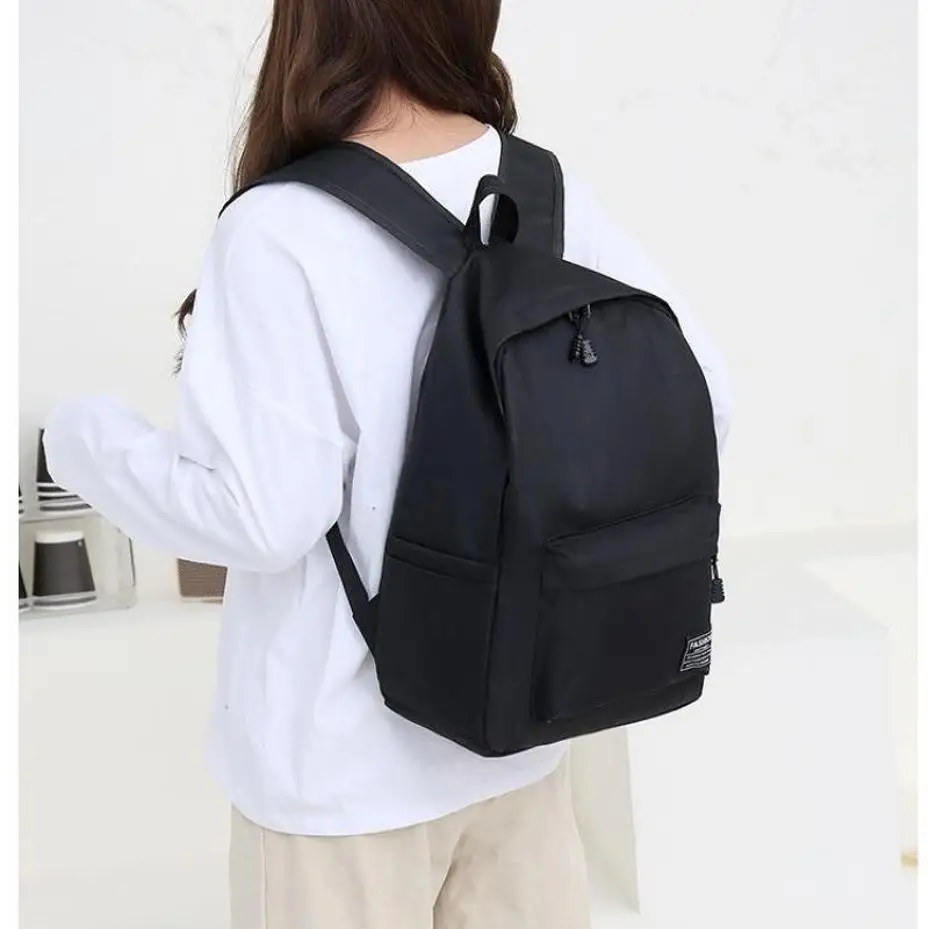 1 Pcs Leisure Simple Large Capacity Oxford Cloth Backpack Korean Version Backpack High School Travel Computer Bag - view 5
