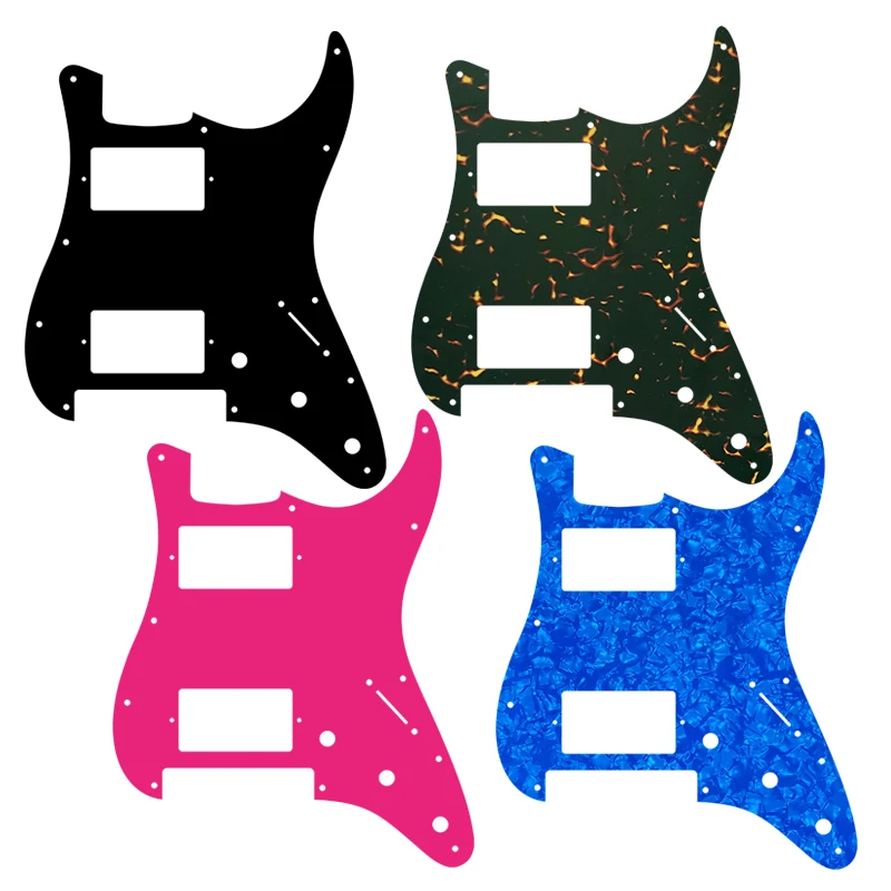 

Pleroo Custom Guitar Parts - For Strat Floyd Rose Tremolo HH PAF Humbucker Guitar Pickguard Multicolor Selection