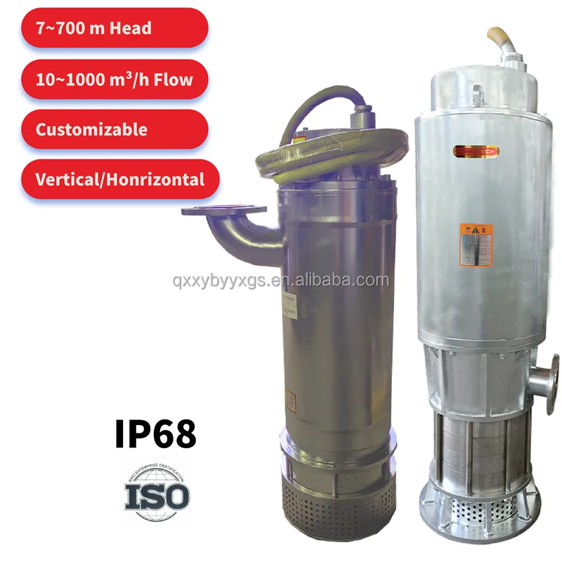 High Pressure Stainless Steel Multistage Centrifugal Electric Submersible Mining Industry Chemical Transfer Water Pump for