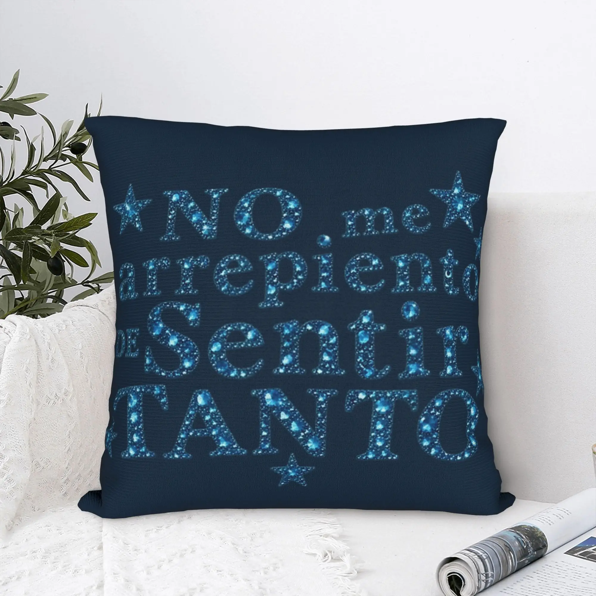 I don't regret feeling so much Karol G Pillowcase Cushion Cover Decor no me arrepiento de sentir tanto Throw Pillow Case Cover