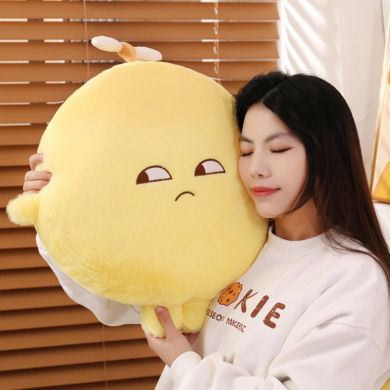 50cm Fun Lemon Plush Doll With Expression Rolling Eyes Lemon Plush Doll Pillow Soft Fill Comfortable Pillow Decorate Bedroom