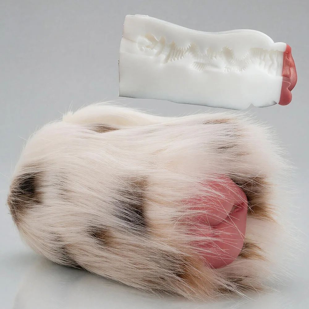 GEEBA Realistic Dalmatian Coat Design Male Masturbator Soft Silicone Manual Pocket Pussy Adult Onahole Realistic Vagina Sex Toys
