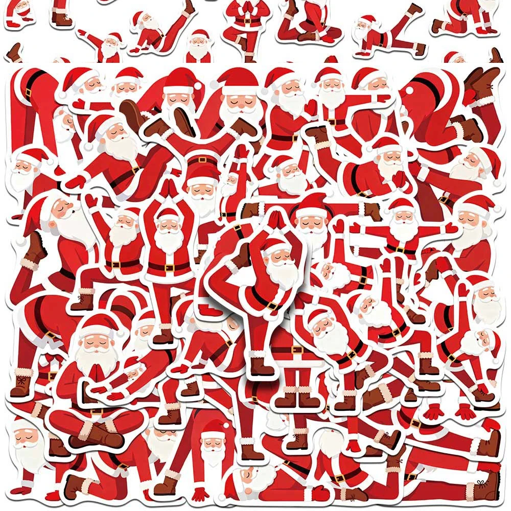 

10/30/50 шт., наклейки с рисунком Санта-Клауса для йоги, граффити, наклейки для канцелярских принадлежностей, скрапбукинга, багажа, водонепроницаемые, забавные наклейки «сделай сам», игрушки