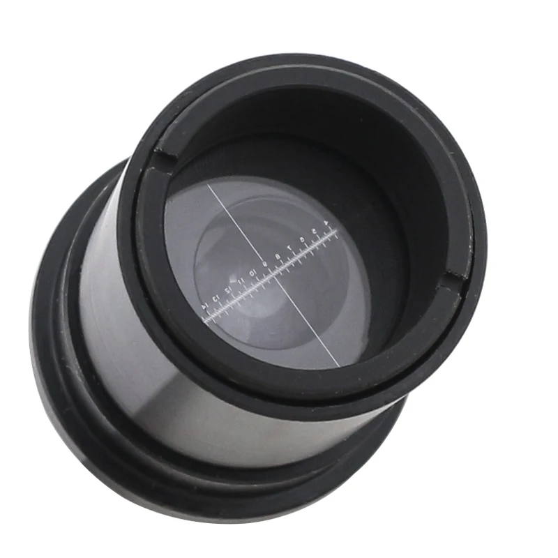 DIV=0.1 mm Microscope Eyepiece Micrometer Calibration Slide Ocular Reticle Vertical Line Horizontal Ruler 1-18 Diameter 20 mm