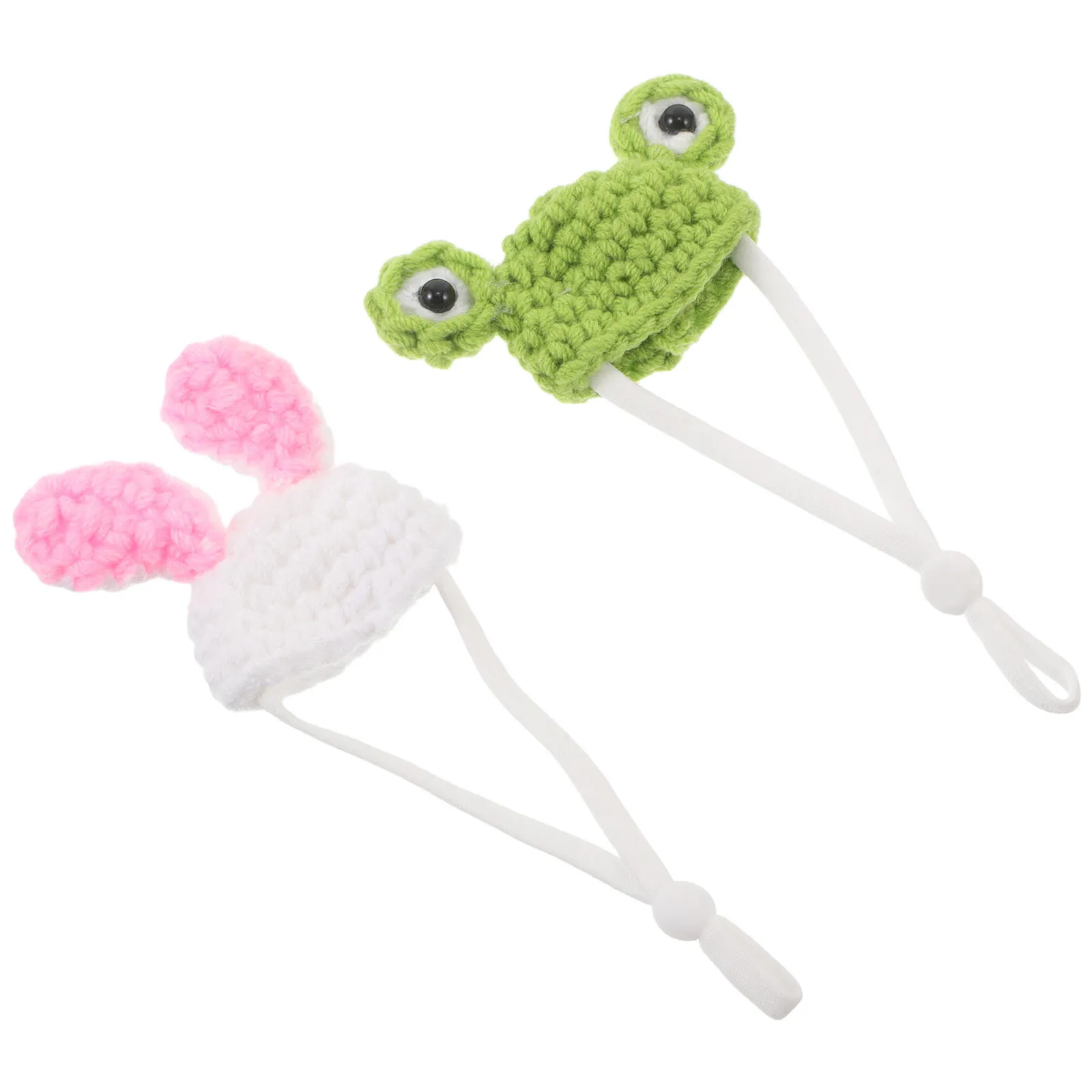 

2Pcs Mini Pet Hats Soft Breathable Headgear for Small Animals Hamsters Birds Reptiles Easy to Wear Design Enhances Cuteness