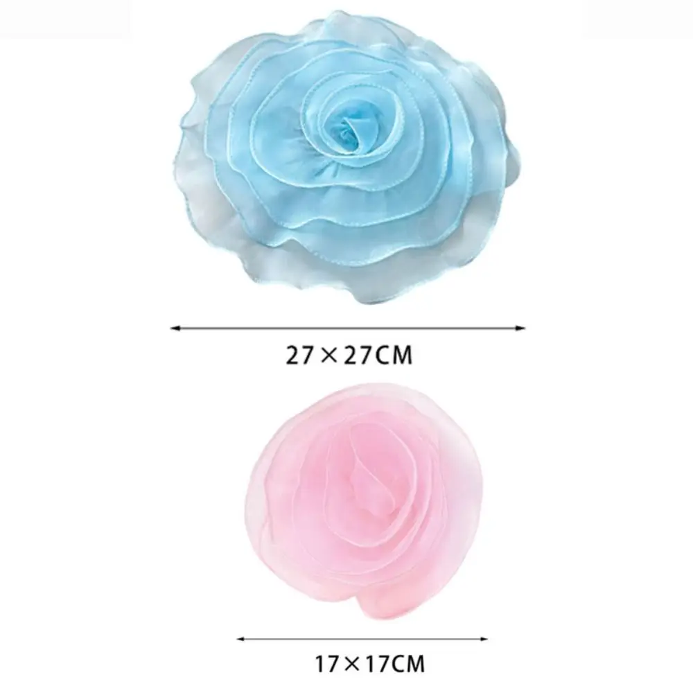 3D Multi-layer Organza Large Flower Patch Chest Flower Sewing DIY Handmade Wedding Dress Brooch Accessories - Image 6