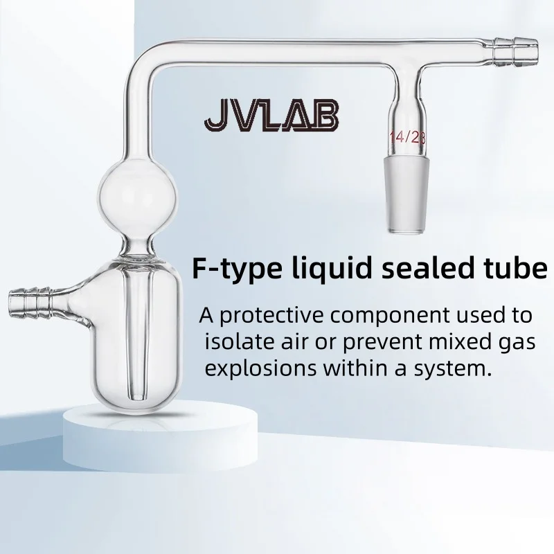 Kit de seguridad de protección a prueba de explosiones para mezcla de Gas, tubo sellado líquido tipo F, 14/24/29, detección de metales de óxido antirreflujo JVLAB ​