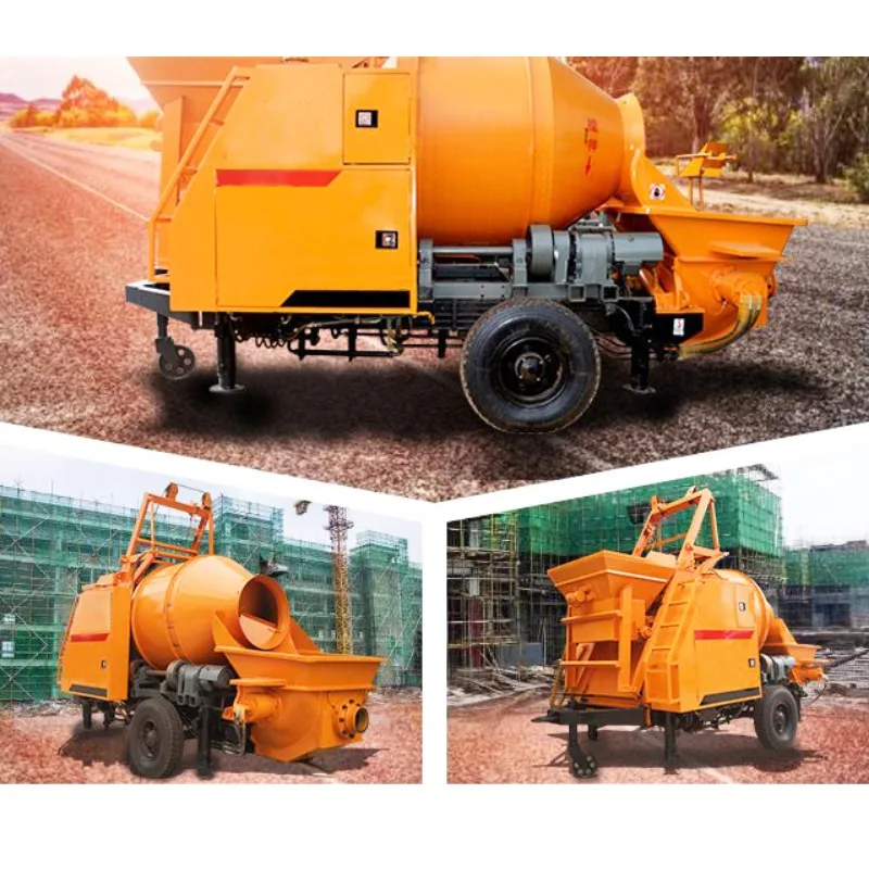 Concrete Mixer and Pump for Sale 40m3/h Capacity Mobile Trailer Mounted Concrete Pump Machine for Construction