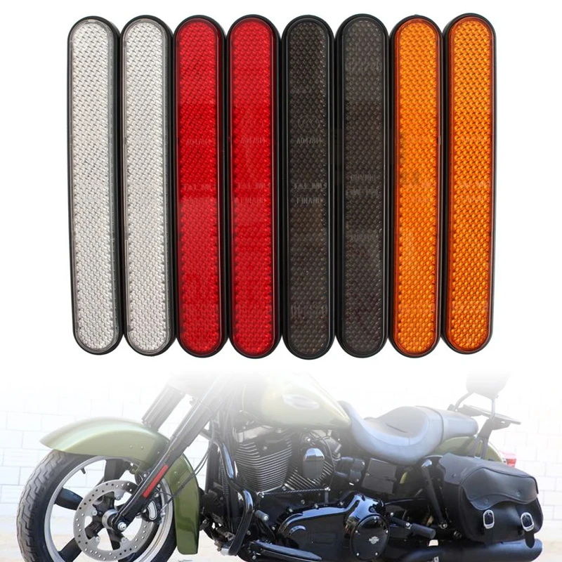 Motorcycle Front Fork Reflector Sticker Lower Legs Slider Saddlebag Reflective Cover For Harley Dyna Softail Sportster Fatboy