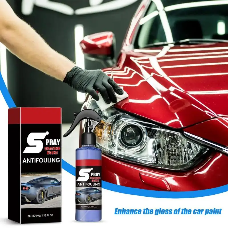 

Car Coating Spray 100ml Fast Coating Spray Car Paint Agent Remove Stains Grease And Light Scratches Spray For Trucks Caravan